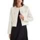 thumbnail image 1 of CHAQUETA DE TRABAJO DE MUJER DE MANGA LARGA Y CORTA DE TWEED, BOTONES, OTOÑO INVIERNO, COLOR BLANCO, 1 of 6