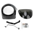 thumbnail image 1 of 7in Motorcycle Headlight Fairing Smooth Surface Aging Resistant Universal Fit for Round Headlights Motorbike Glossy Black, 1 of 5