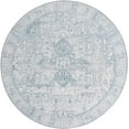 thumbnail image 6 of Unique Loom Timeless Collection Area Rug - Peter (7' 6" Round Ivory/Teal), 6 of 12