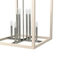 thumbnail image 4 of Hunter - Squire Manor 8-light Brushed Nickel, Large Pendant Light, Dimmable, Rectangle Shaped, for Bedrooms, Kitchens, Dining, Living Rooms - 19679, 4 of 6