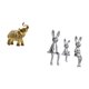 thumbnail image 5 of Escultura artística de resina de y conejo, figura de animal, adorno de escritorio, centro de mesa decorativo para estante, dormitorio, escrit, 5 of 8