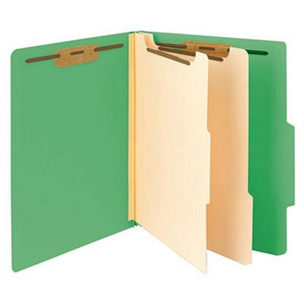 Smead 14002 Dossier de Fichier de Classification&44; 2 Diviseur - Vert&44; 10 par Boîte&44; Pack de 5