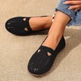 thumbnail image 5 of Miluxas Knit Flats for Women Round Toe Casual Flat Shoes Soft Comfort Lightweight Walking office Mary Jane Shoes Black 9.5(43), 5 of 8