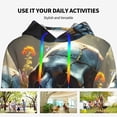 thumbnail image 4 of Uemuo Flower Field Skull Pattern Women's Hoodie with Eye-catching Drawstrings- Casual Pullover Hoodie with Kangaroo Pocket, Stylish Hooded Sweatshirt-XX-Large, 4 of 7