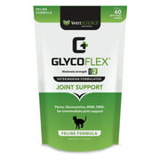 VetriScience GlycoFlex Stage 2, Moderate Strength Hip and Joint Supplement for Cats, Chicken Liver Flavor, 60 Bite-Sized Chews