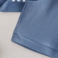 thumbnail image 6 of Xudanell Newborn Boy Outfits 2 Piece Baby Boy Summer Outfits Letter Embroidery Infant Romper Shorts Clothes Blue 6-12 Months, 6 of 8
