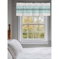 thumbnail image 3 of Teal Aqua Stripes Curtain Valances for Windows, Modern Ombre Abstract Aesthetics Kitchen Valance Window Treatment, Light Filtering Block Curtains for Bathroom/Bedroom/Living Room 42'' x 12'', 3 of 9