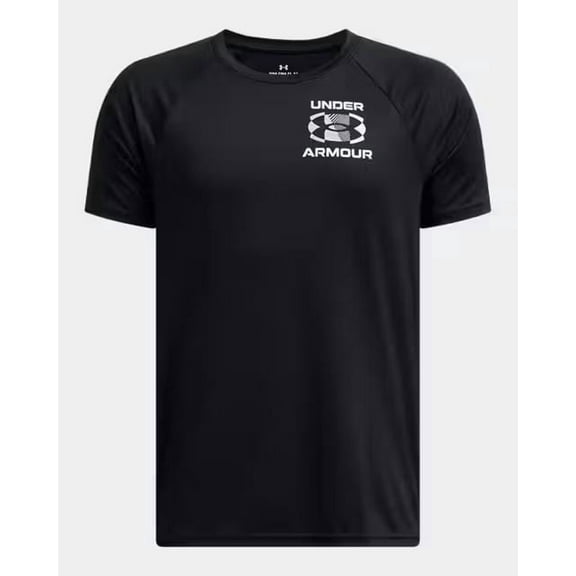 Under Armour Boy's Velocity Split Logo SS BB T-Shirt Black Large