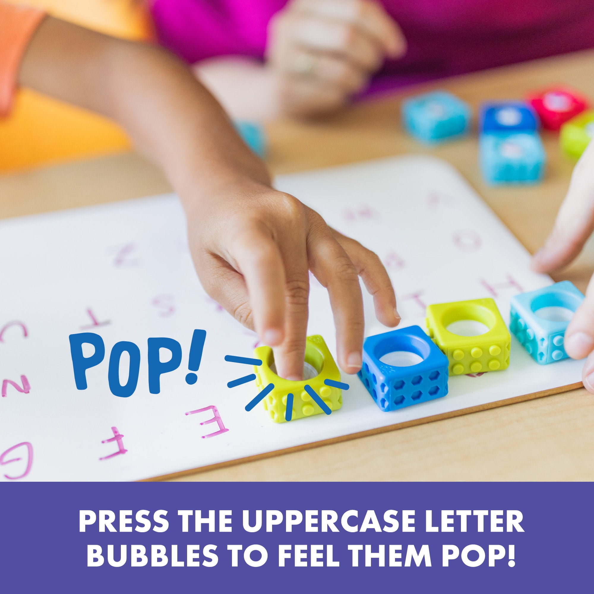 Educational Insights Alphabet BubbleBrix, Pop It Fidget Toy for Toddlers, Preschool Learning, Ages 3+