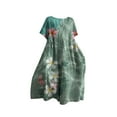 thumbnail image 4 of Ruyang Women Casual Loose Boho Floral Dress with Pockets Short Sleeve Long Maxi Summer Beach Swing Dress Floral Beach Dresses for Women, 4 of 4