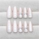 thumbnail image 4 of 24 Pieces Glossy French Nail Art Medium Almond Press on Nail Acrylic False Nail With Bows Designs For Women and Girls, 4 of 4