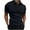 Navy, variant on Chiccall Mens Summer Tops Solid Wrinkle-free Casual Performance Shirts Short Sleeve Button Up Shirts