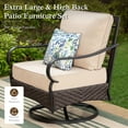 thumbnail image 5 of Sophia & William 7 Piece Metal Outdoor Conversation Set 9-Seat Patio Furniture Set with Swivel Chairs, 5 of 9