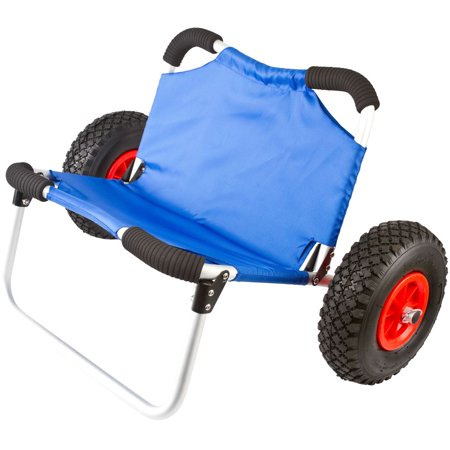 Hybrid Wide Hull Kayak & Canoe Dolly Cart with Seat
