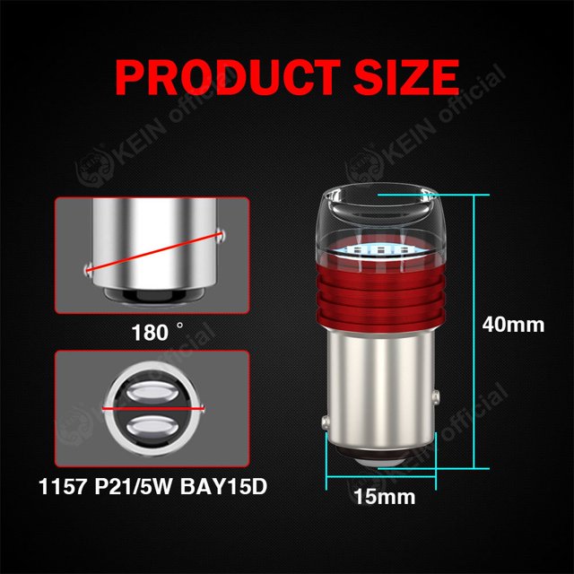 KEIN Strobe Flash Light 1156 Led 1157 BA15S P21W BAY15D P21/5W 3SMD 5630 Lámpara De Señal De Giro Freno De Parada De Marcha Atrás Bombilla De Estacionamiento Para Automóviles Motocicleta Rojo Verde Am huangjie unisex