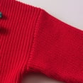 thumbnail image 5 of Cethrio Girls Crew Neck Sweaters, Fall Winter Pullover Long Sleeve Knitted Girls Clothing Red Size 3-6 Months, 5 of 6