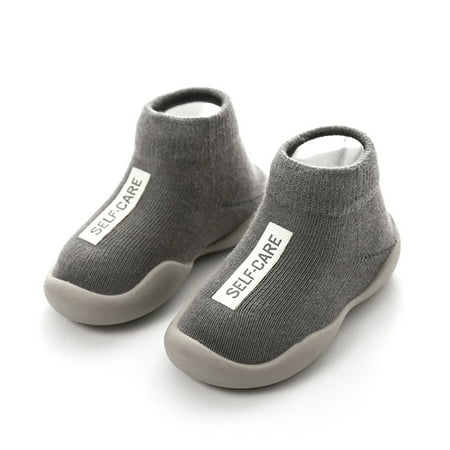 

Kids Toddler Baby Boys Girls Solid Letter Anti-Slip Knitted Warm Socks Fragarn