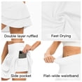 thumbnail image 2 of Women's Pleated Tennis Skirt Double Ruffle Golf Skirts for Women Skort with Pockets Tummy Control Athletic, 2 of 3