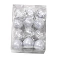 thumbnail image 1 of 12 adornos navideños colgantes, bolas navideñas de 6 cm, para fiestas y aniversarios. Plata, 1 of 9