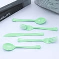 thumbnail image 5 of 150 PCS Sage Green Plastic Silverware Heavy Duty Mint Green Utensil Sets Include 50 Disposable Plastic Forks, 50 Knives, 50 Spoons for Birthday, Baby Shower, Picnic, Spring Party, Wedding, 5 of 7