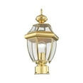 thumbnail image 3 of Monterey Outdoor Post Lantern - Finish: Polished Brass, 3 of 4