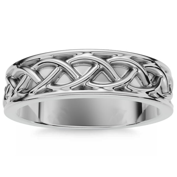 Pompeii Men's 6mm Solid 14k Gold Wedding Band Braided Anniversary Ring (,)