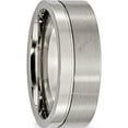thumbnail image 4 of Titanium Grooved 8mm Brushed And Polished Band (Size 6) Made In China tb61-6, 4 of 5