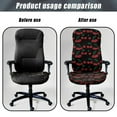 thumbnail image 4 of FKELYI Office Chair Cover Stretch Fabric Computer Chair Slipcover Red Cherry Print Washable Anti-Dust Rotating Chair Protector for Boss Chair Home Decor, Small, 4 of 6