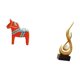 thumbnail image 5 of Adorno coleccionable de caballo de Dala sueco, figura de caballo de Dalecarlian, escultura animal, estatua abstracta de fuego, adorno de escritorio, r, 5 of 8
