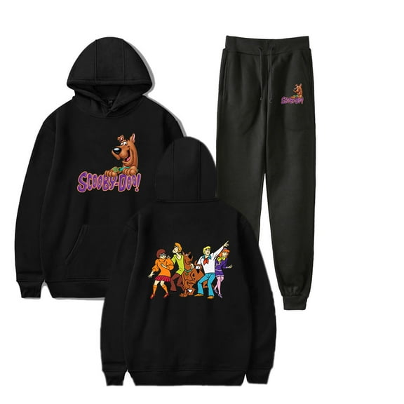 Scooby Doo Merch Men/Women Fall Suit Hoodies Sportswear Hooded Ankle Banded Pant Two Piece Set