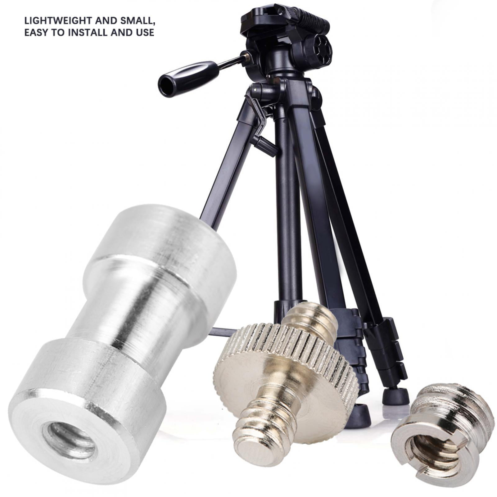 Metal Not Easy to Deform High Hardness for Umbrella Camera Holder Light Stand Tripod Screw Beautiful Strong Universality 3/8'' Female Adapter 