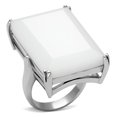 thumbnail image 1 of Alamode LOAS868-7 Women Rhodium 925 Sterling Silver Ring with Synthetic in White - Size 7, 1 of 1