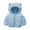 Sky Blue, variant on Toddler Puffer Jacket with Bear Ear Hood Lightweight Warm Outerwear Windproof Coat for Boys Girls Winter