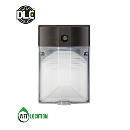 Triglow 15 Watt Led Black Small Wall Pack 100 277v 1600 Lumens Triglow 15 Watt Led Black Small Wall Pack 100 277v 1600 Lumens 5000k Daylight White Outdoor Light Fixture With Dusk To Dawn Photocell Dlc Approved