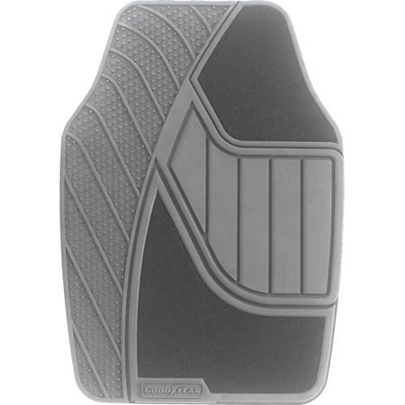 Goodyear 4pc Premium Carpet Rubber Floor Mats Gray