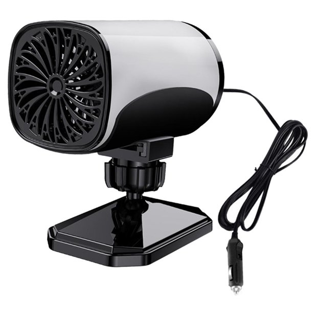 Calentador portátil de 120 W, descongelación rápida, ventilador de refrigeración giratoria de 360 grados, desempañador automático, s 24V Blanco Macarena Ventilador del calentador del coche