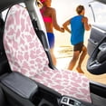 thumbnail image 4 of XYZCANDO Pink Cow Print Car Seat Towel Cover - Waterproof Sweatproof Seat Protector | Soft Absorbent Microfiber | Universal Fit for Cars, SUVs, Trucks, 4 of 9