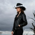 thumbnail image 3 of Weflink Eye-catching Bride Hat Heavy Duty Crystal Rhinestones Cowboy Hats for Live Show, 3 of 6