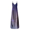 thumbnail image 3 of Qiylii Women Summer O-Neck Print Sleeveless Plus Size Pullover Long Dresses Spaghetti Strap Long Maxi Dress with Pockets, 3 of 4