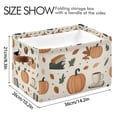 thumbnail image 4 of Yayeee Canvas Storage Basket with Handles for Shelves Fabric Bins Closet Organizer, Beige Fall Leaves, 4 of 8