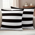 thumbnail image 6 of 2 Pack Outdoor Waterproof Throw Pillow Covers,Minimalistic Black White Decorative Square Pillow Case Patio Pillowcases for Chair Couch Sofa 16x16in, 6 of 9