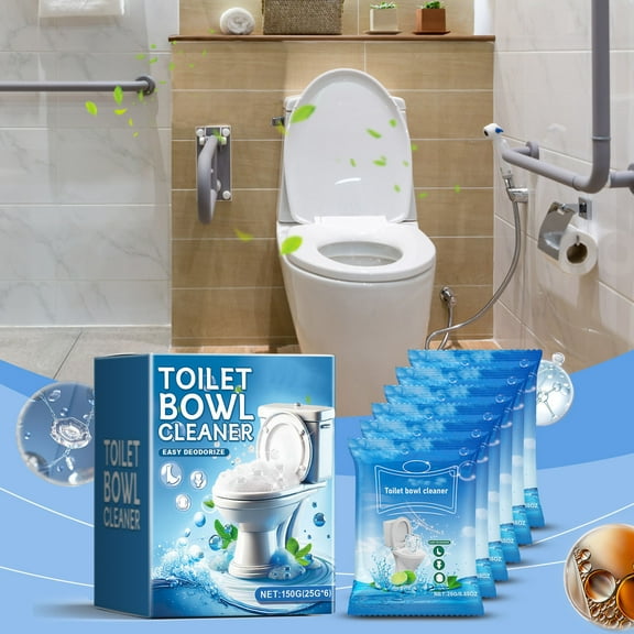 Foam Toilet Cleaner, 2025 New Self Activating Miracle Powder for Toilet Bowl Cleaning, Powerful Refresh Foaming Toilet Cleaner ,Toilet Bowl Cleaner Septic Deep Cleaning Powerful Foaming(6pcs, 1 box)