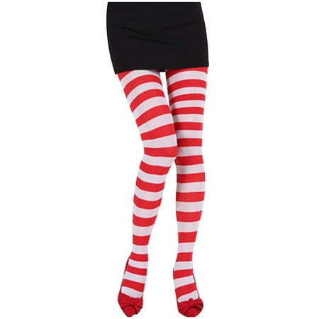 (2-Pack) Puawkoer Ladies Christmas Striped Panty Womens Casual Pants Size 14 Stockings Holiday Stockings Casual Pants Women Cotton Stockings Womens Casual Romp