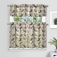 thumbnail image 2 of Dog Print Kitchen Curtains 36 Inch Short - 3 Panel Set, Cute Puppy & Floral Design, Rod Pocket Pet Lover Curtains 100% Polyester, Paw & Bone Pattern for Kitchen, Living Room, Bedroom, Easy Wash, 2 of 6