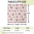 thumbnail image 2 of Pink Football Square Fitted Tablecloth with Elastic Edge,Square Table Cover,Washable Elastic Table Cover for Home Kitchen Party Decor 34"x34", 2 of 6