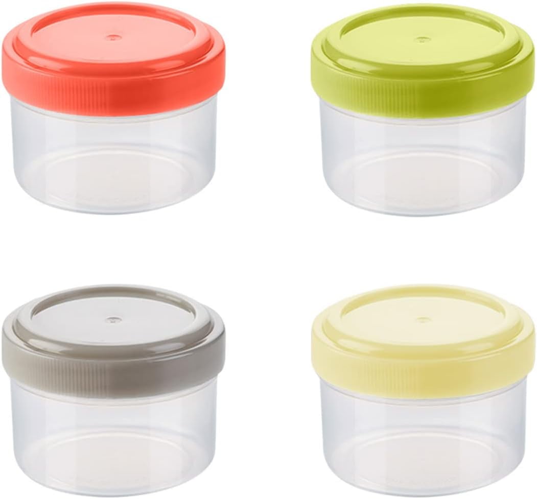 4pcs Mini Salad Dressing Container to Go Condiment Cups with Lids