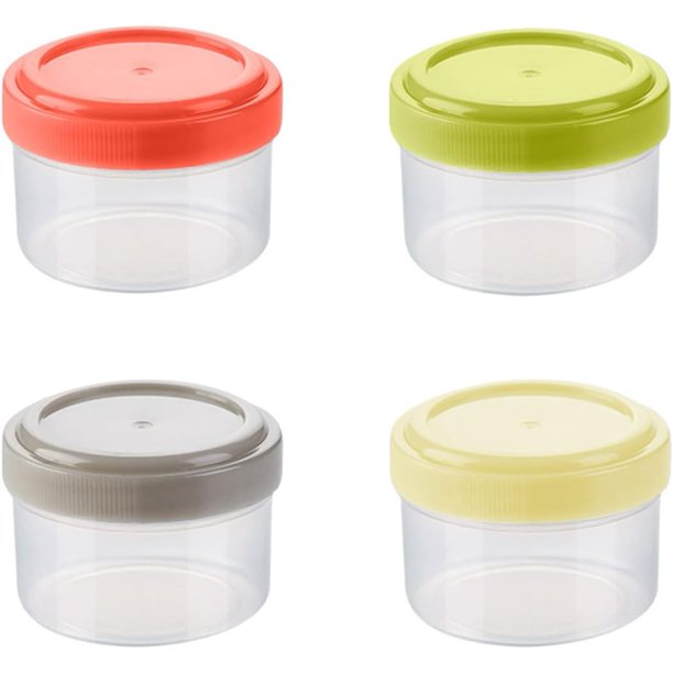 4pcs Mini Salad Dressing Container to Go Condiment Cups with Lids