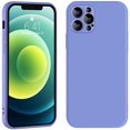 thumbnail image 1 of Étui en Silicone Liquide Manducary Compatible avec iPhone 12/Mini/Pro/Max (2020), Protection Complète en Gel Caoutchouc (Violet, iPhone 12 Mini), 1 of 7