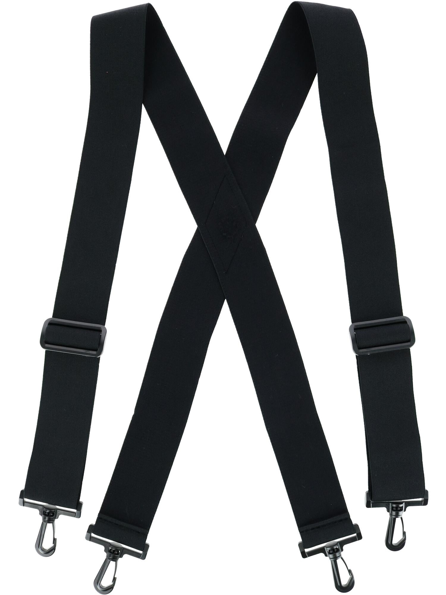CTM Elastic Undergarment TSA Compliant Suspenders with Swivel Hook Ends
