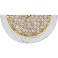 thumbnail image 3 of Northlight 48" White and Gold Snowflake Christmas Tree Skirt, 3 of 5